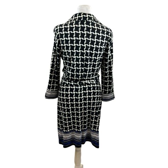 Ladies Laundry by Shelli Segal Brand Large Print Houndstooth Shirt‎ Dress Size 2 - Picture 5 of 10